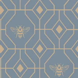 furn. Bee Deco Double French Blue Duvet Set - Wilko - thumbnail 6