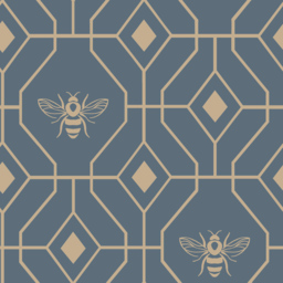 furn. Bee Deco Double French Blue Duvet Set - Wilko - thumbnail 5