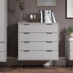 Augusta 4 Drawer Grey Chest of Drawers - Wilko - thumbnail 7
