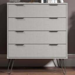 Augusta 4 Drawer Grey Chest of Drawers - Wilko - thumbnail 1