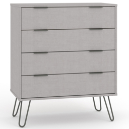Augusta 4 Drawer Grey Chest of Drawers - Wilko - thumbnail 4