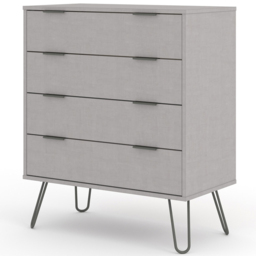Augusta 4 Drawer Grey Chest of Drawers - Wilko - thumbnail 3