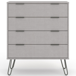 Augusta 4 Drawer Grey Chest of Drawers - Wilko - thumbnail 6