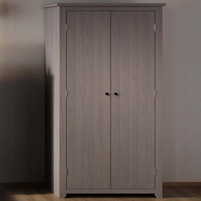 Havana 2 Door Grey Wardrobe - LPD Home - Wilko - image 1