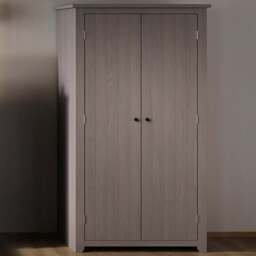 Havana 2 Door Grey Wardrobe - LPD Home - Wilko - thumbnail 1