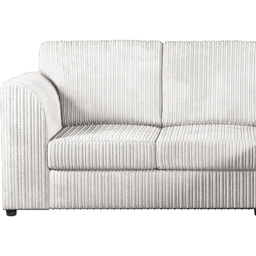 Luxor 4 Seater Silver Jumbo Cord Full Back Right Hand L Shape Corner Sofa - Wilko - thumbnail 5
