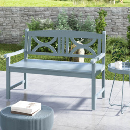 Outsunny 2 Seater Grey Wooden Outdoor Garden Bench - Size: 89.5 x 61 x 123cm - Wilko - thumbnail 4