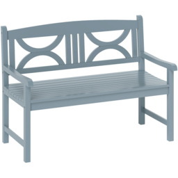 Outsunny 2 Seater Grey Wooden Outdoor Garden Bench - Size: 89.5 x 61 x 123cm - Wilko - thumbnail 3