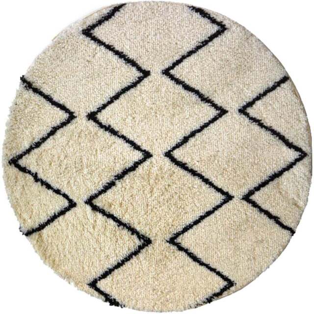 Homemaker Multicolour Zig-Zag Snug Shaggy Rug 100cm - Size: 100 x 100cm - Wilko - image 1