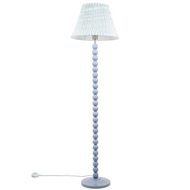 ValueLights Bobbins Green Arrow Shade Powder Blue LED Floor Lamp - Size: 149 x 40 x 40cm - Wilko - image 1
