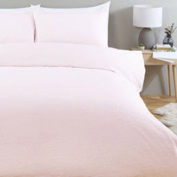Elise Crinkle Duvet Set - Pink/King - Wilko - thumbnail 6