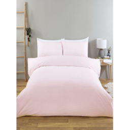 Elise Crinkle Duvet Set - Pink/King - Wilko - thumbnail 3
