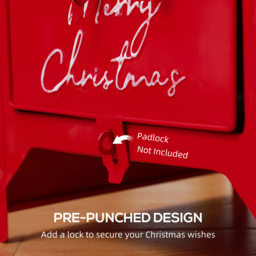 Everglow Freestanding Wall Mounted Post Box Christmas Decoration - Size: 47 x 20.5 x 23cm - Red - Wilko - thumbnail 7