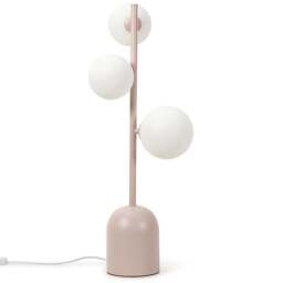 ValueLights Marlow Blush Pink Globe LED Table Lamp - Size: 61 x 21.5 x 23cm - Wilko