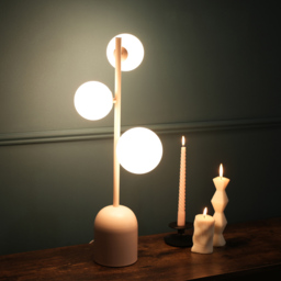 ValueLights Marlow Blush Pink Globe LED Table Lamp - Size: 61 x 21.5 x 23cm - Wilko - thumbnail 3