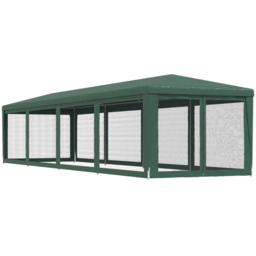 vidaXL 3 x 12m Green Party Tent with 10 Mesh Sidewalls - Wilko - thumbnail 6
