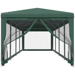 vidaXL 3 x 12m Green Party Tent with 10 Mesh Sidewalls - Wilko - thumbnail 4