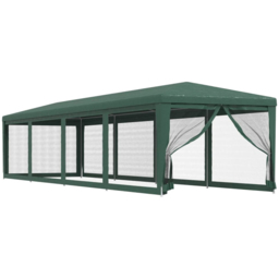 vidaXL 3 x 12m Green Party Tent with 10 Mesh Sidewalls - Wilko - thumbnail 3