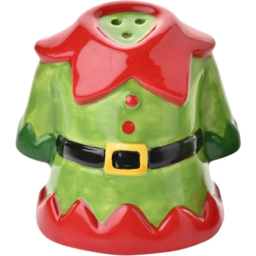 The Seasonal Gift Co. 2 Piece Elf Salt and Pepper Shakers - Size: 7 x 7 x 6cm - Green - Wilko - thumbnail 3