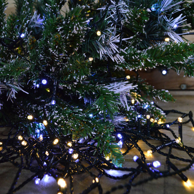 Premier SupaBrights 200 Warm and Cool White LED Multi-Function Green String Light 16m - Size: 5 x 1600 x 7cm - Wilko - image 1