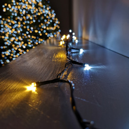 Premier SupaBrights 200 Warm and Cool White LED Multi-Function Green String Light 16m - Size: 5 x 1600 x 7cm - Wilko - thumbnail 5