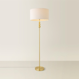 ValueLights Marissa Reni Cream Boucle Shade and Gold Ball LED Floor Lamp - Size: 145 x 45 x 45cm - Wilko - thumbnail 6