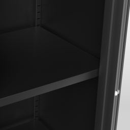 LPD Home Frank Single Door Black Glass Display Cabinet - Size: 180.5 x 37 x 35cm - Wilko - thumbnail 7