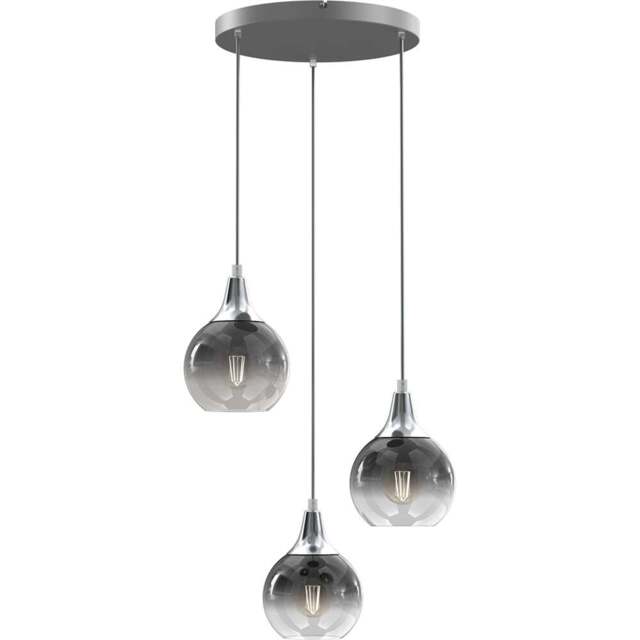 Milagro Monte Silver Pendant Lamp 230V - Size: 22 x 22 x 90cm - Wilko - image 1