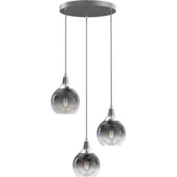 Milagro Monte Silver Pendant Lamp 230V - Size: 22 x 22 x 90cm - Wilko - thumbnail 1