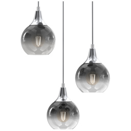 Milagro Monte Silver Pendant Lamp 230V - Size: 22 x 22 x 90cm - Wilko - thumbnail 3
