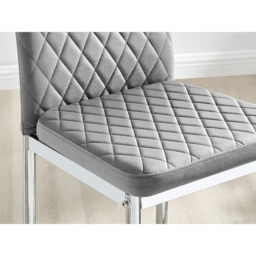 Furniturebox Modern Valera Grey and Silver Velvet Bar Stool Set of 2 - Wilko - thumbnail 6