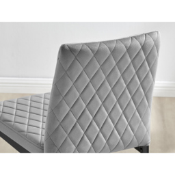 Furniturebox Modern Valera Grey and Silver Velvet Bar Stool Set of 2 - Wilko - thumbnail 7