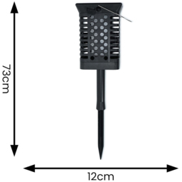 ValueLights Black Solar Outdoor Lantern Stake Light - Size: 73 x 12 x 12cm - Wilko - thumbnail 7
