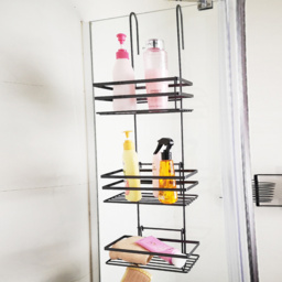 House of Home Black 3-Tier Shower Caddy - Size: 79 x 16 x 12cm - Wilko - thumbnail 3