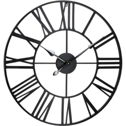 Charles Bentley Black Indoor Round Wall Clock 80cm - Wilko - thumbnail 4