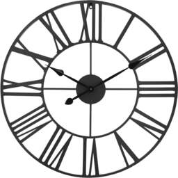 Charles Bentley Black Indoor Round Wall Clock 80cm - Wilko - thumbnail 1
