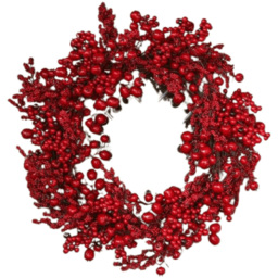 Samuel Alexander Red Berry Burst Wreath 40cm - Size: 4 x 40 x 40cm - Wilko