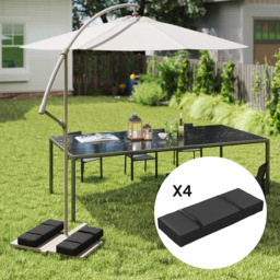 Outsunny Set of 4 Black Parasol Base - Size: 11 x 30 x 76cm - Wilko - thumbnail 3