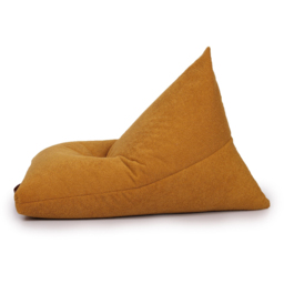 Kaikoo Boucle Triangle Bean Bag with PVC Handle - Yellow - Wilko - thumbnail 4