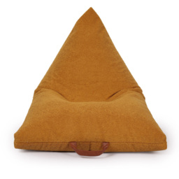 Kaikoo Boucle Triangle Bean Bag with PVC Handle - Yellow - Wilko - thumbnail 5