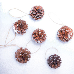 St Helens White Tipped Hanging Pinecone Ornaments 6 Pack - Size: 150 x 55 x 55cm - Wilko - thumbnail 7