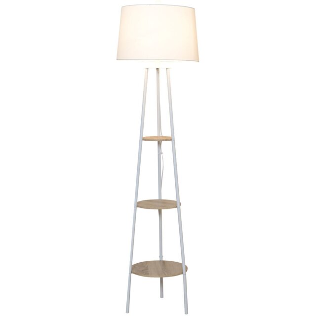 Evie White Shelf Floor Lamp - Size: 40 x 155 x 40cm - Wilko - image 1