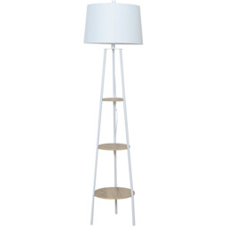 Evie White Shelf Floor Lamp - Size: 40 x 155 x 40cm - Wilko - thumbnail 2