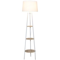Evie White Shelf Floor Lamp - Size: 40 x 155 x 40cm - Wilko - thumbnail 1