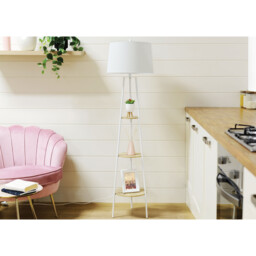 Evie White Shelf Floor Lamp - Size: 40 x 155 x 40cm - Wilko - thumbnail 5