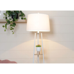 Evie White Shelf Floor Lamp - Size: 40 x 155 x 40cm - Wilko - thumbnail 6