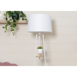 Evie White Shelf Floor Lamp - Size: 40 x 155 x 40cm - Wilko - thumbnail 7