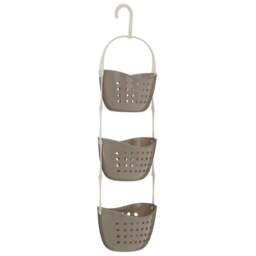 Premier Housewares 3 Tier Grey Shower Caddy - Size: 23 x 17 x 83cm - Wilko - thumbnail 1