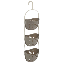 Premier Housewares 3 Tier Grey Shower Caddy - Size: 23 x 17 x 83cm - Wilko - thumbnail 3