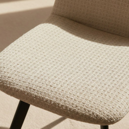 Home Source Ashford Set of 2 Beige Upholstered Dining Chairs - Wilko - thumbnail 4